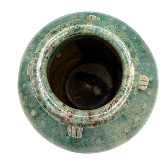 Green Drip Glazed Vase