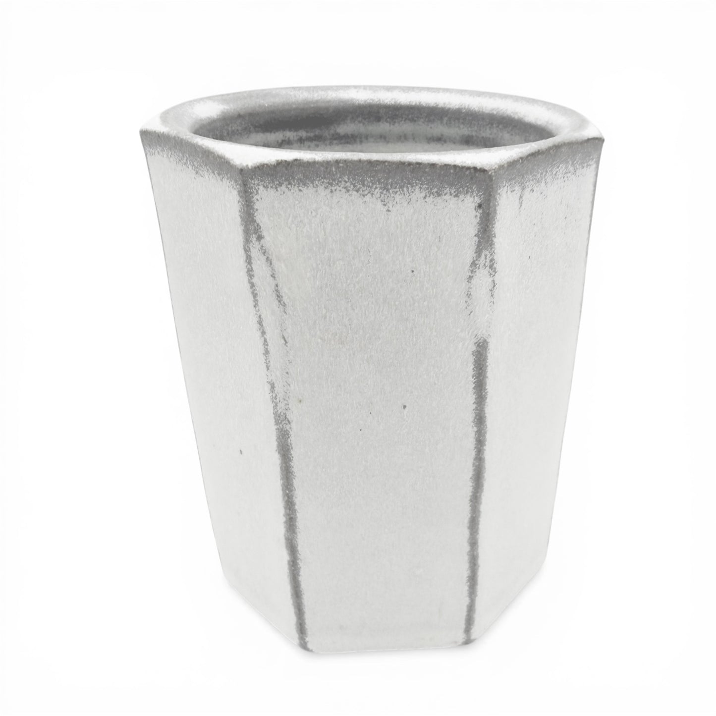 Seven Sided Stoneware Jar