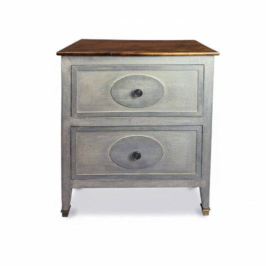 Antique Belgian Painted Two-Drawer Commode