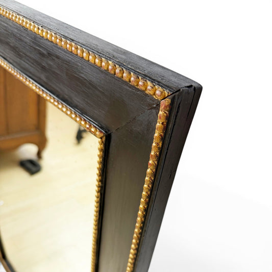 French Black and Gold Mirror, circa 1950