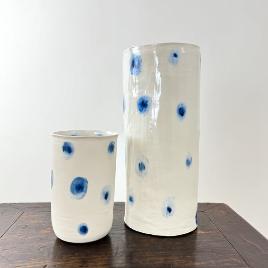 Tall Porcelain Cylinder Vase