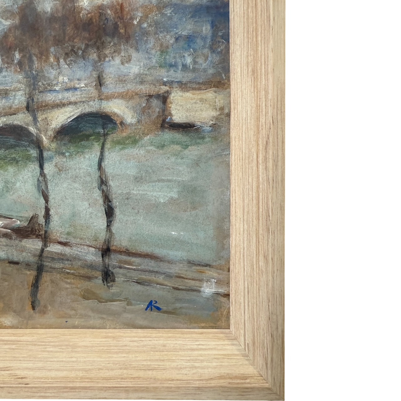 Impressionist Scenic Painting of River Seine
