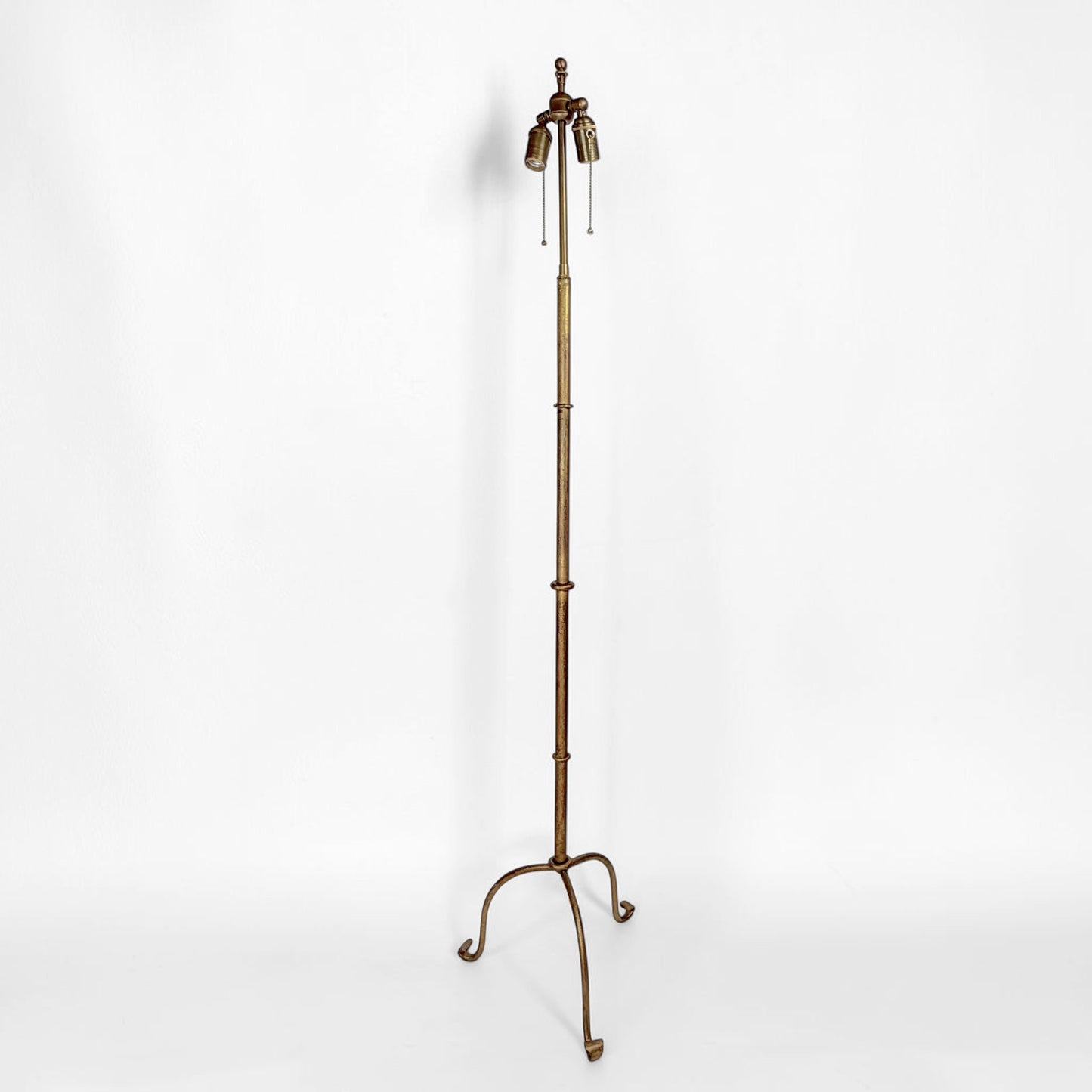 Mid Century Spanish Gilt Iron Standing Lamp