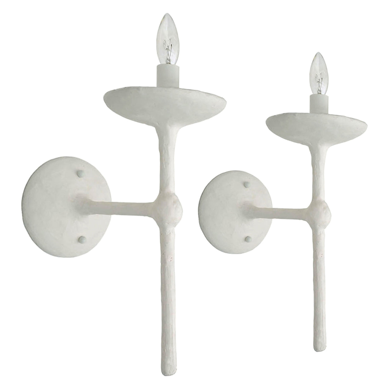 Pair of Plaster Clad Sconces
