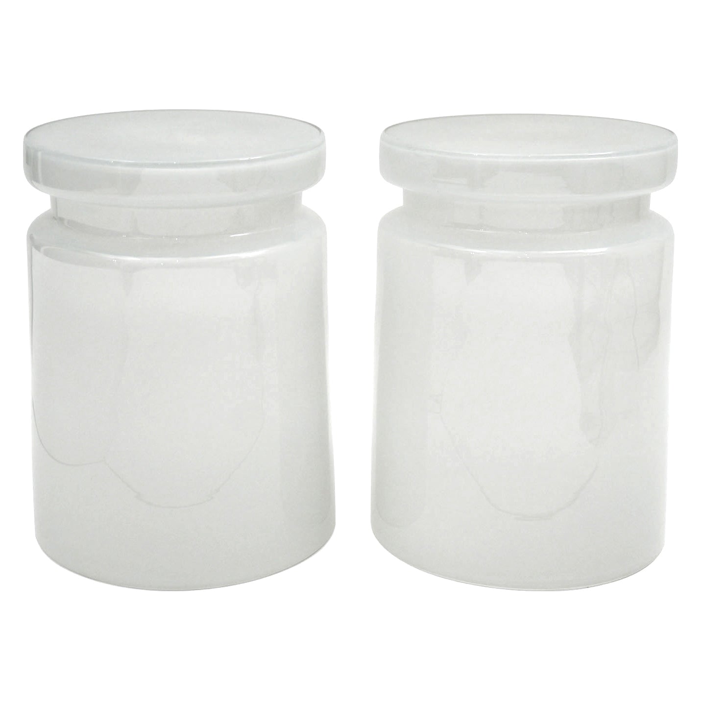 White Frosted Molded Glass Seats