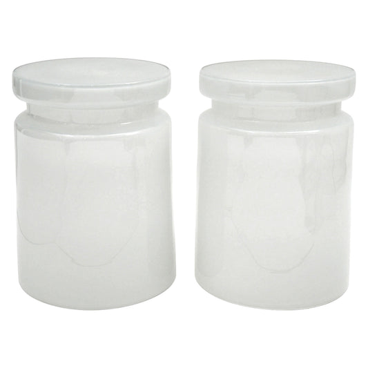 White Frosted Molded Glass Seat