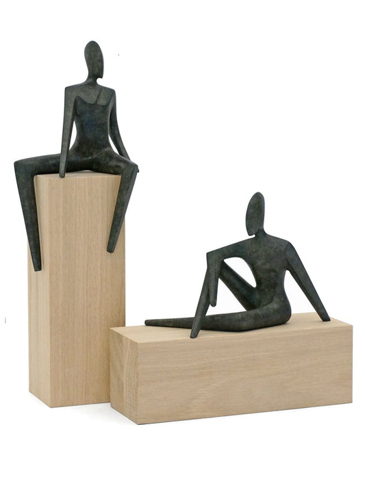 Bronze Seated Figural Sculpture