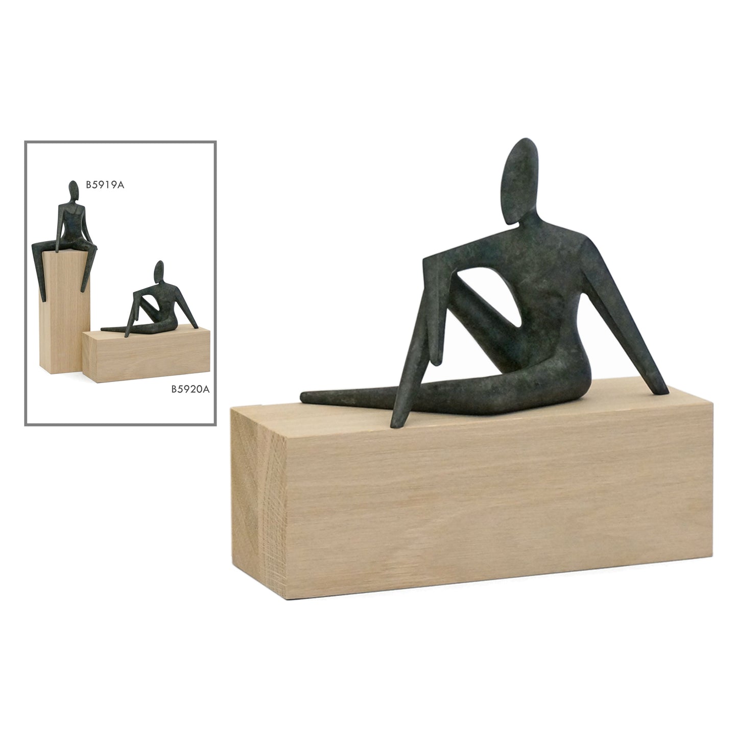 Bronze Seated Figural Sculpture