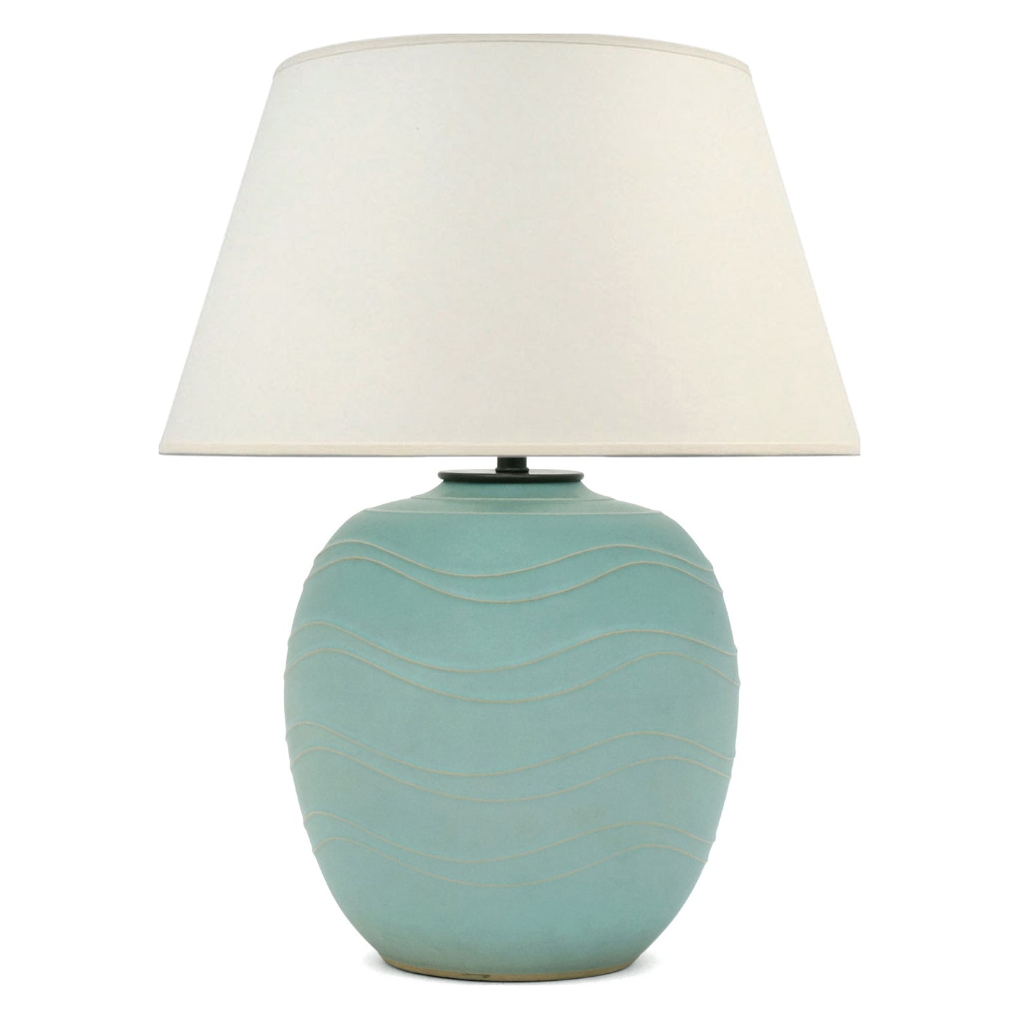 Large Light Blue/Green Japanese Ceramic Lamp
