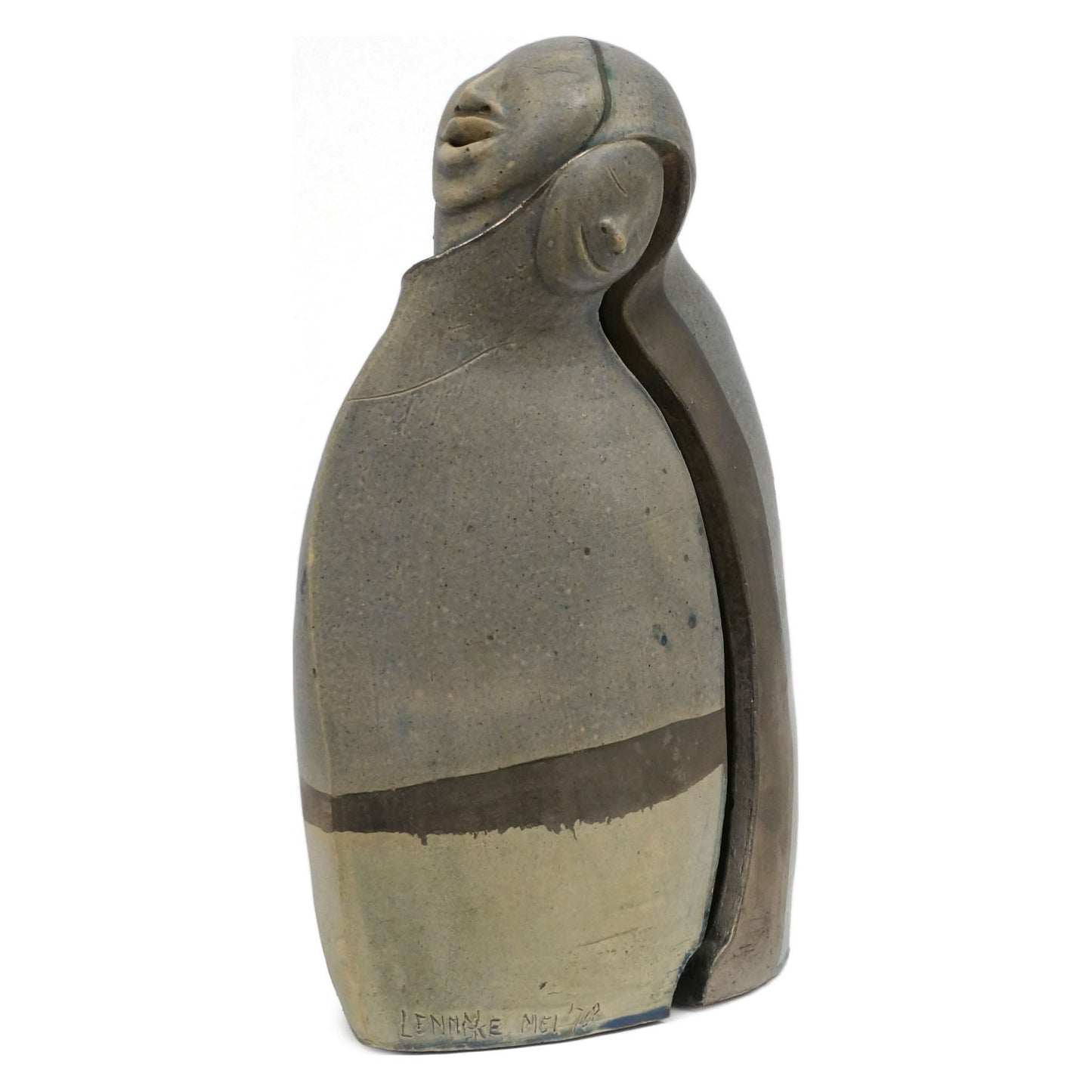 Dutch Two Part Stoneware Figural Sculpture