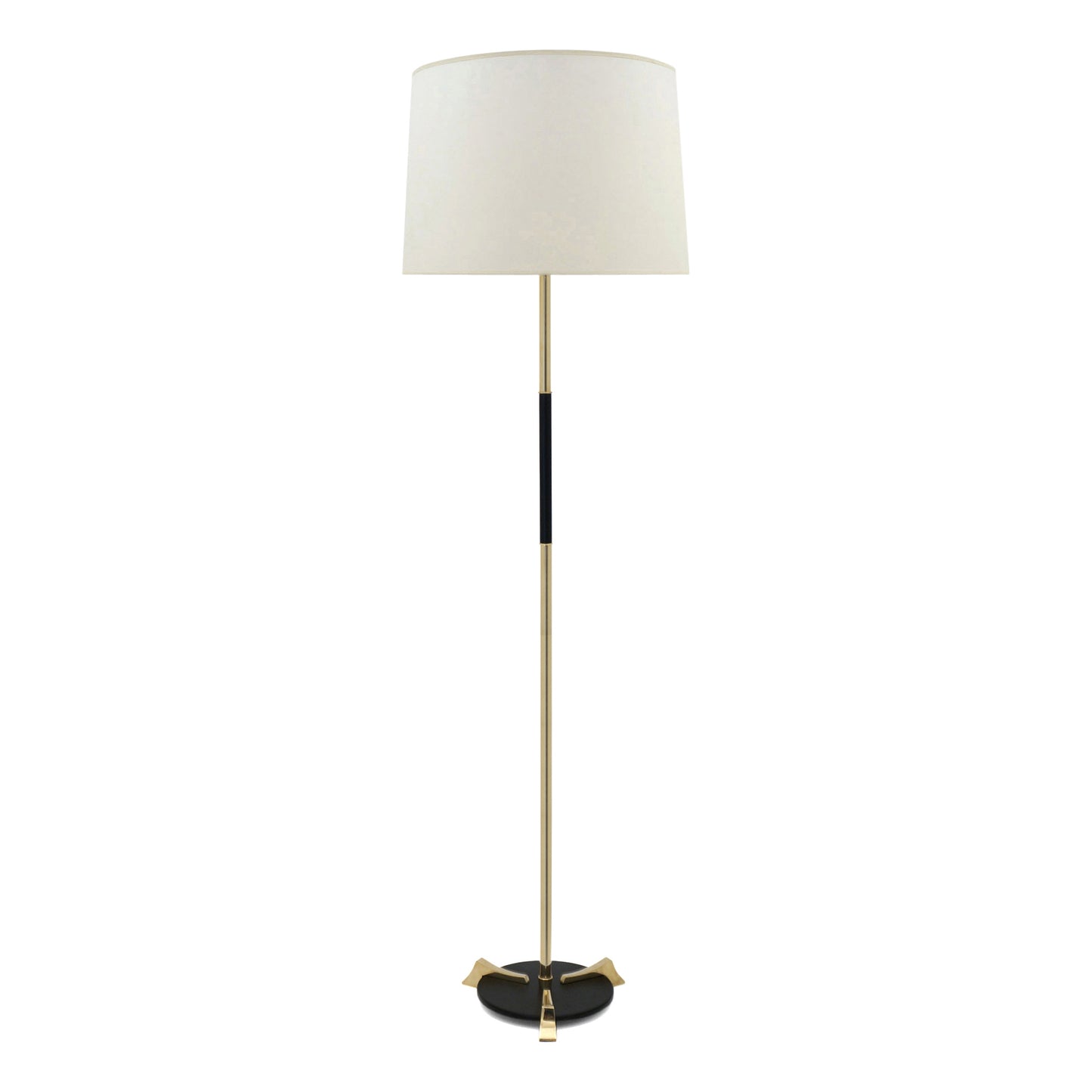 Brass and Black Standing Lamp