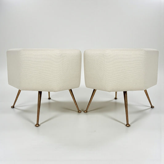 Italian Mid Century Octagonal Stools