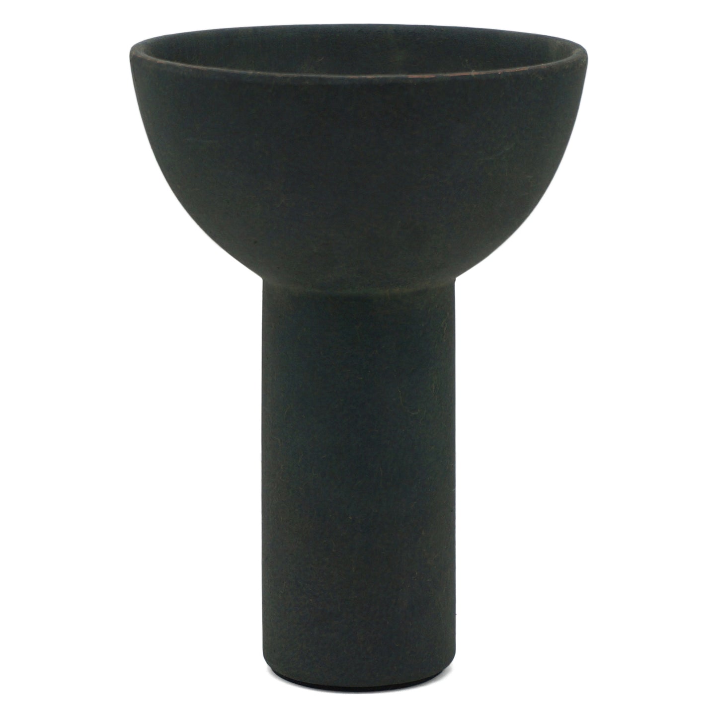 Charcoal Ceramic Bowl on Base