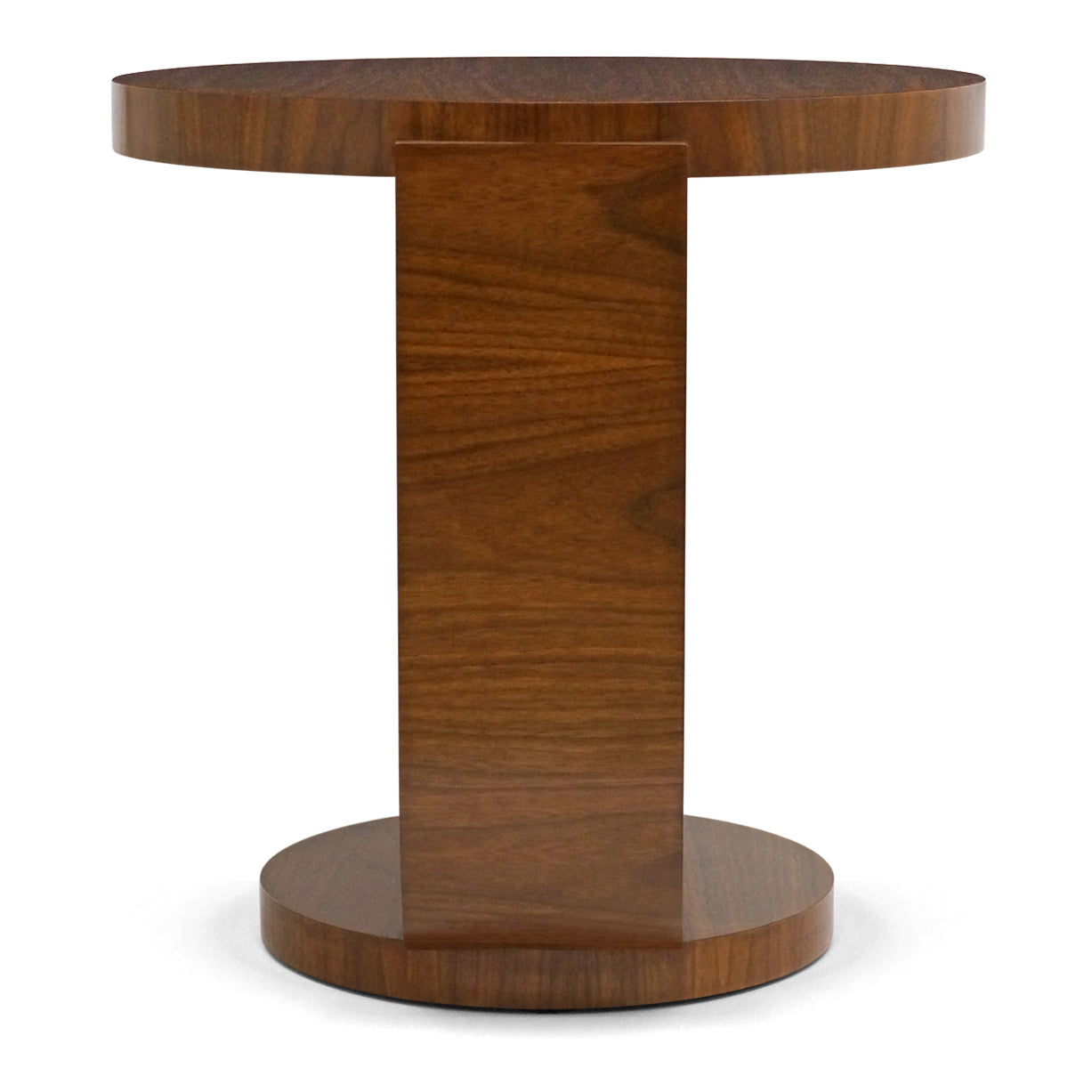 Round Art Deco Walnut Table