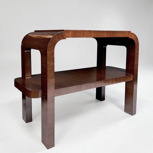 Walnut Art Deco Style Table