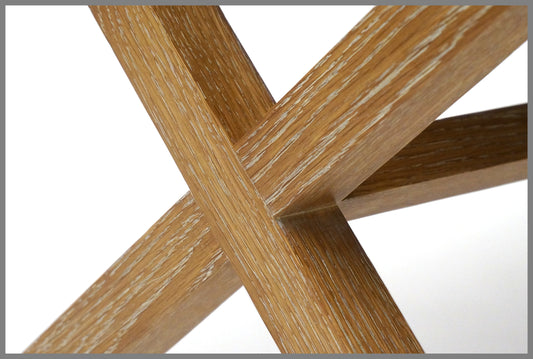 Cerused Oak X-Form Bench