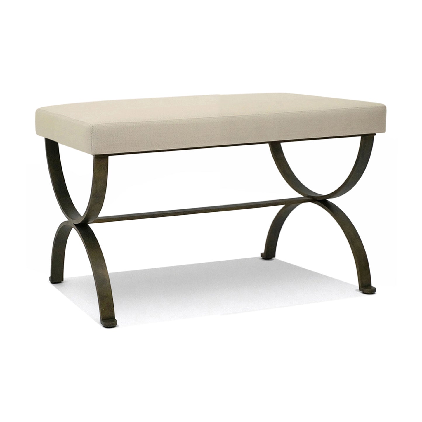 Gilt Iron Curule Form Bench