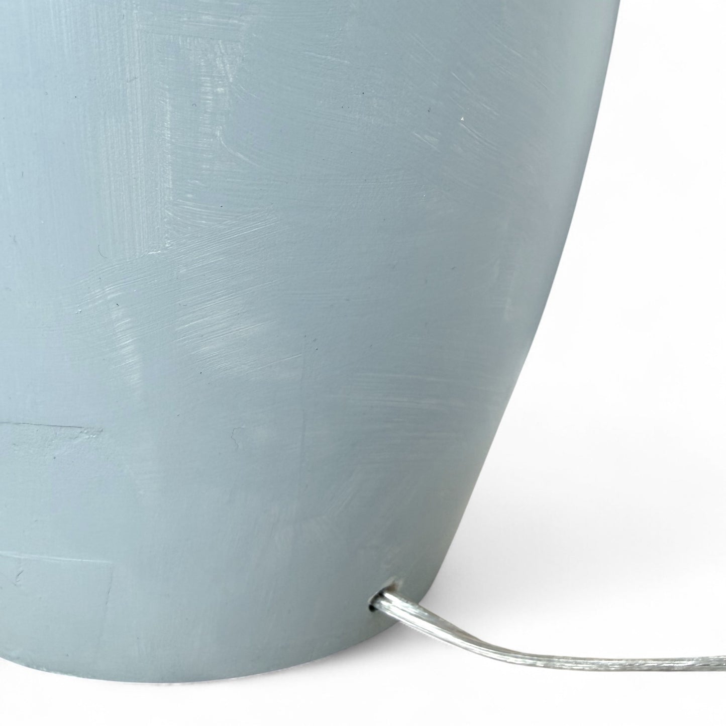 Pair of Light Blue/Gray Urn Wood Lamps