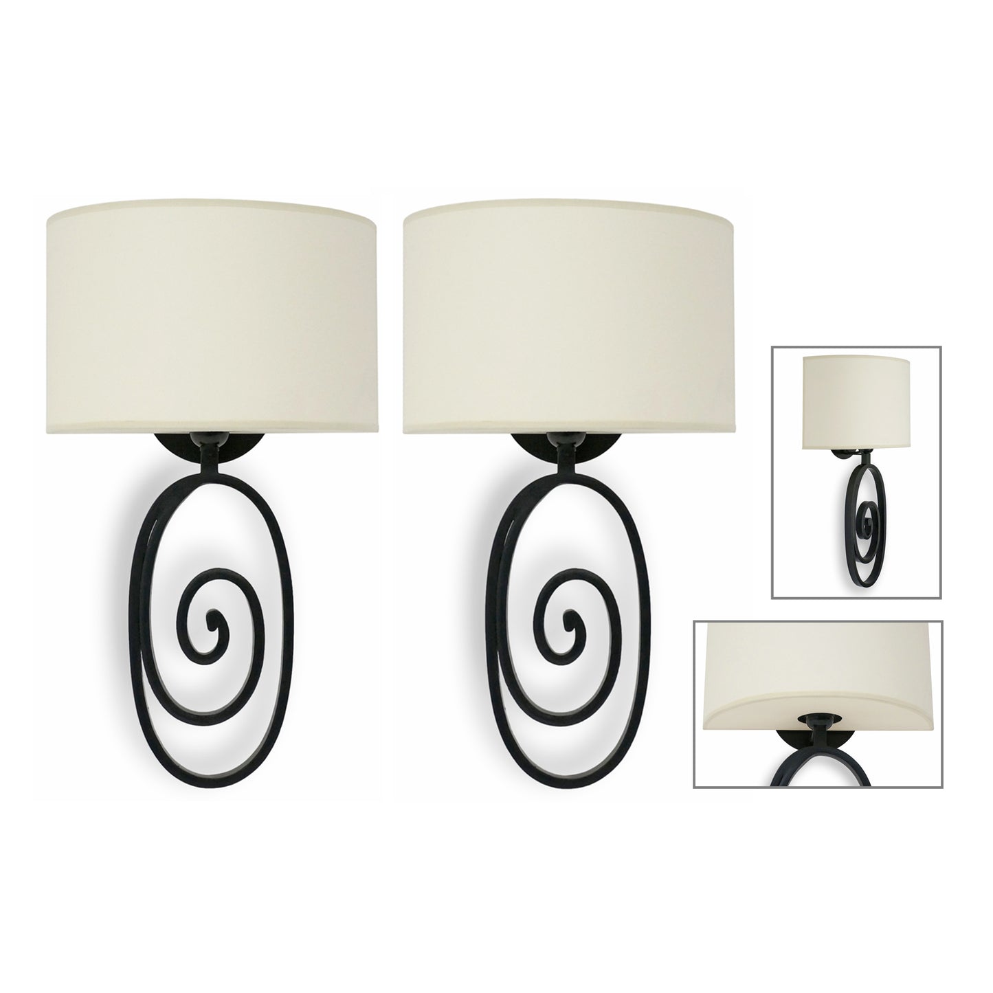 Pair of Wrought Iron Wall Sconces