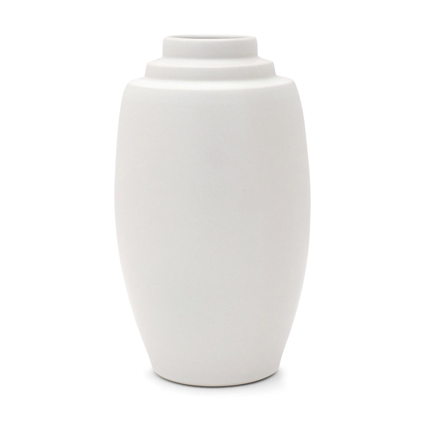Medium White Porcelain Stepped Vase
