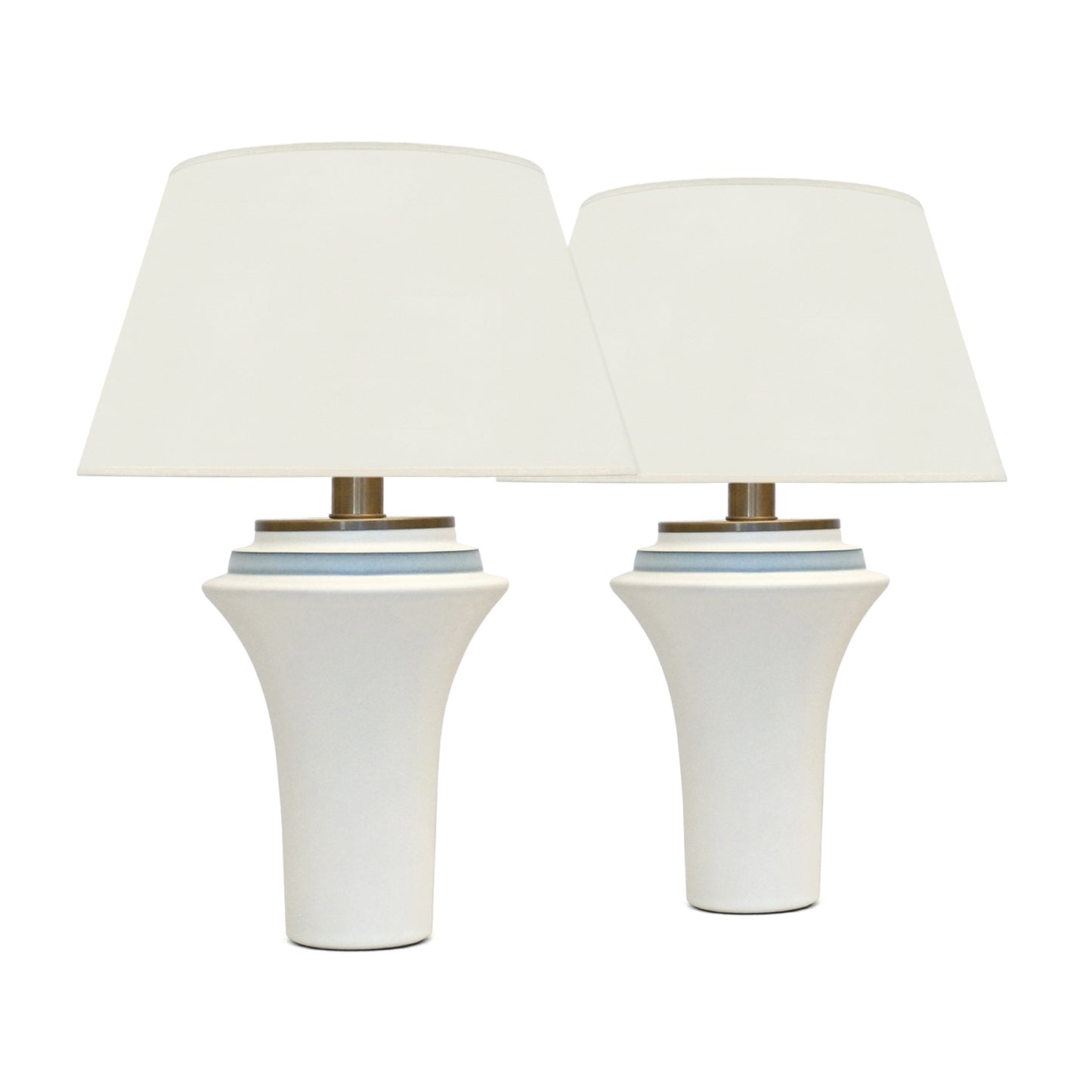 Flared White Porcelain Table Lamps