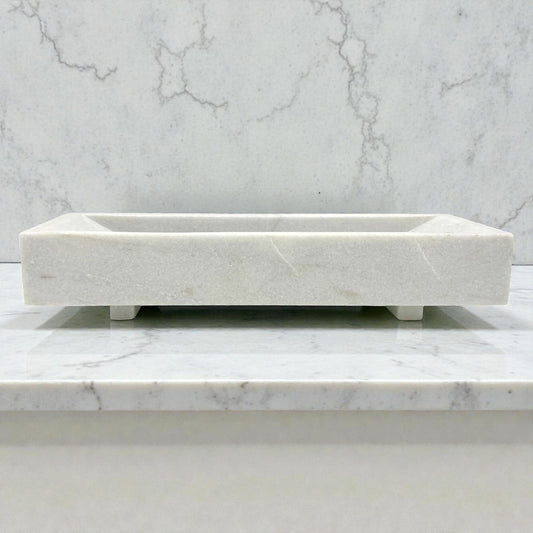 White Marble Rectangular Tray