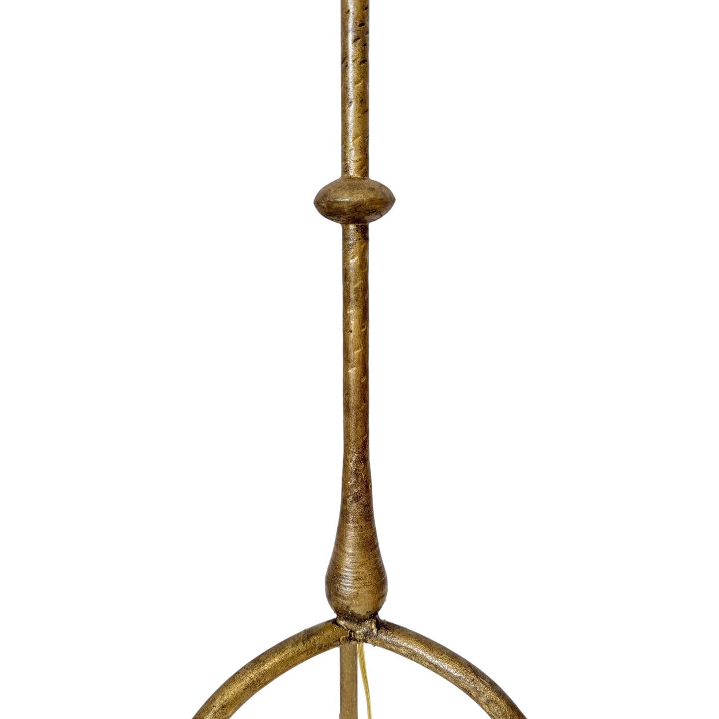 Gilt Iron Standing Lamp with Curled Feet