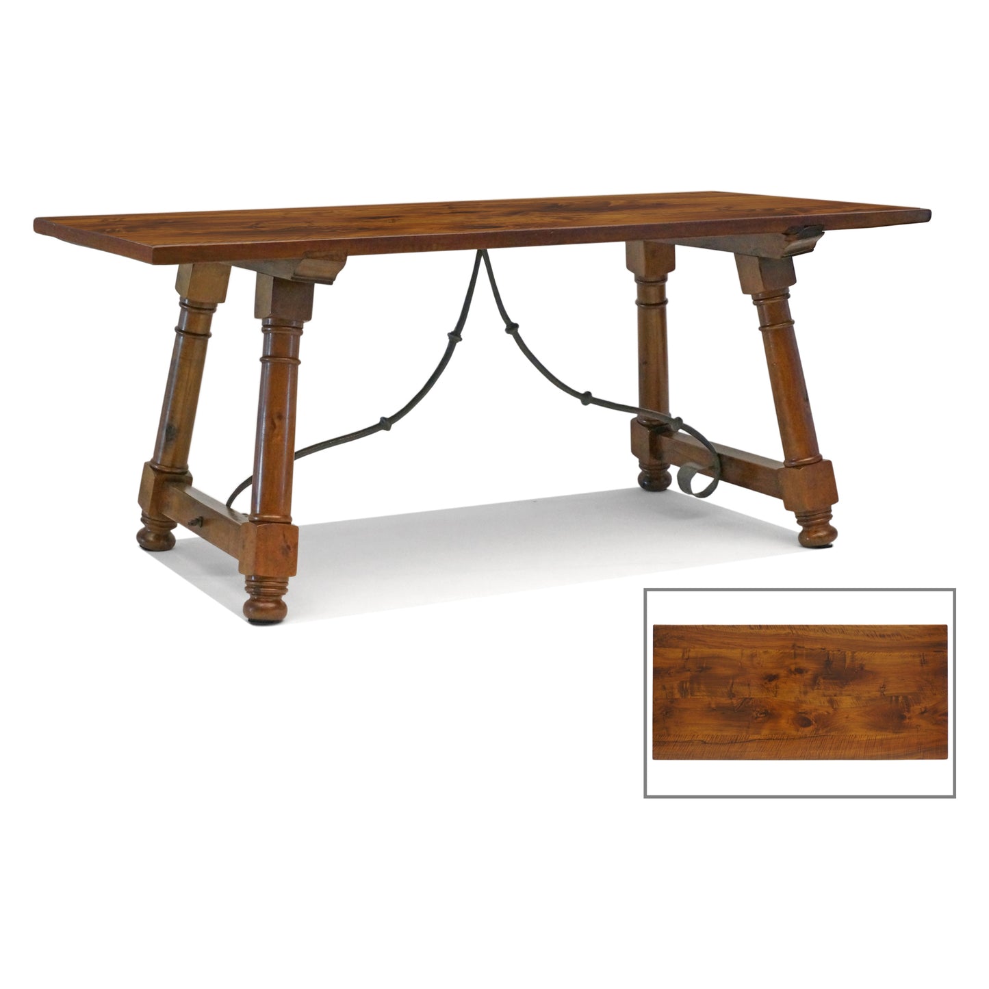 Walnut and Iron Table