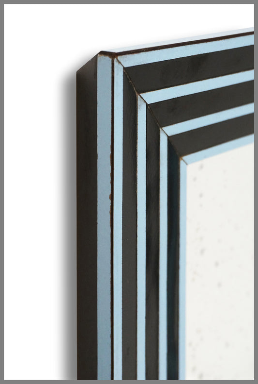 Black and Blue Melamine Mirror