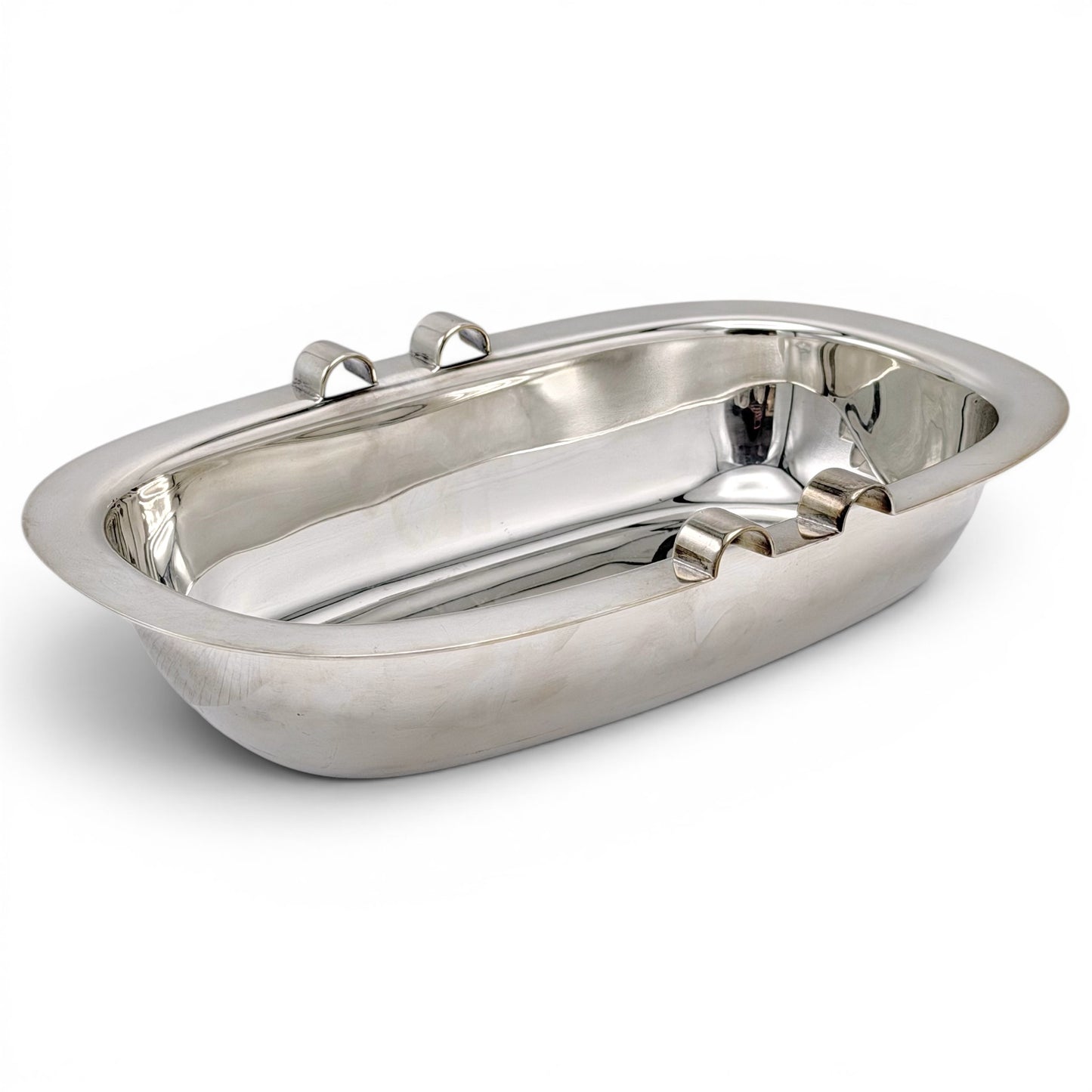 Italian Modernist Silverplate Bowl by Sabattini