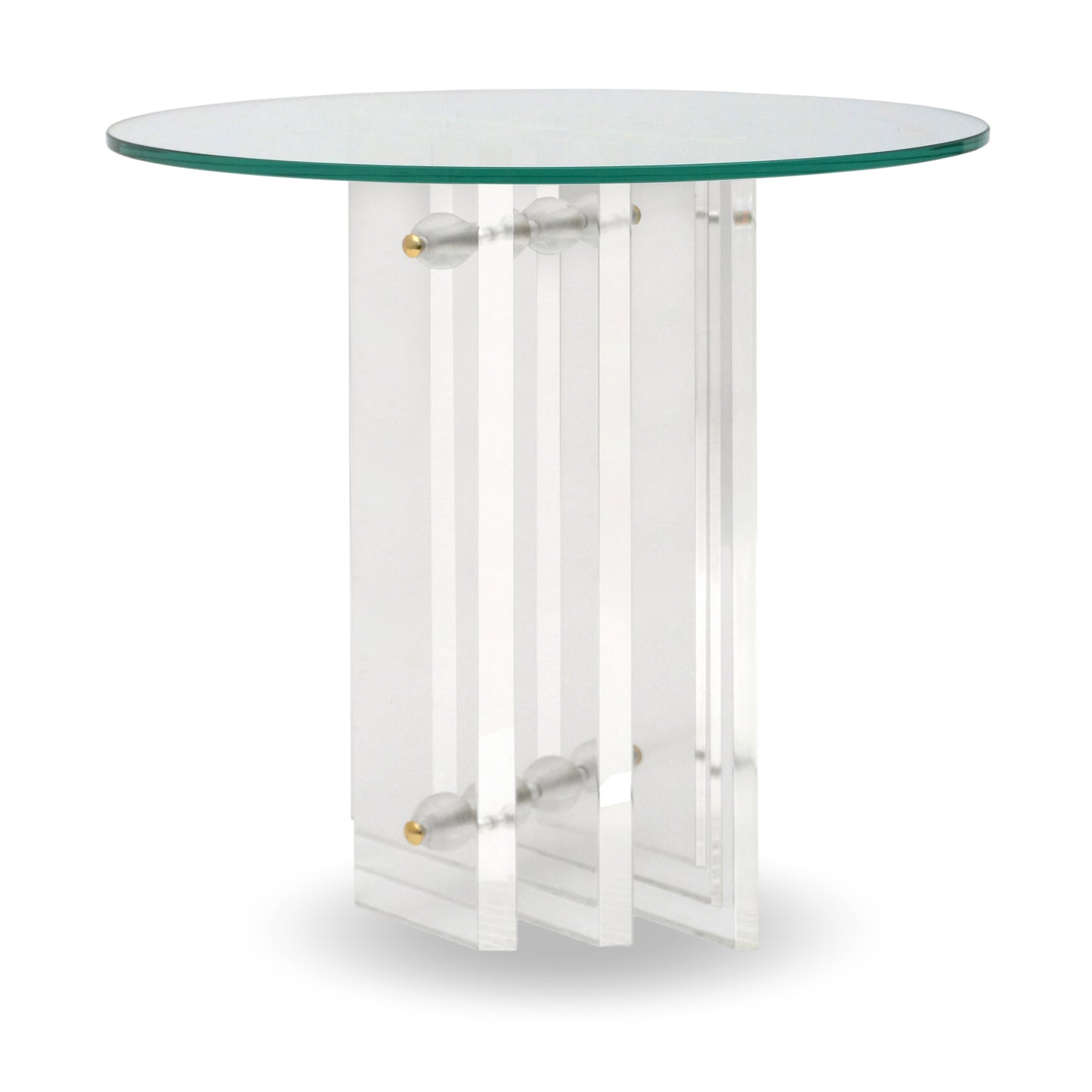 Lucite and Glass Side Table