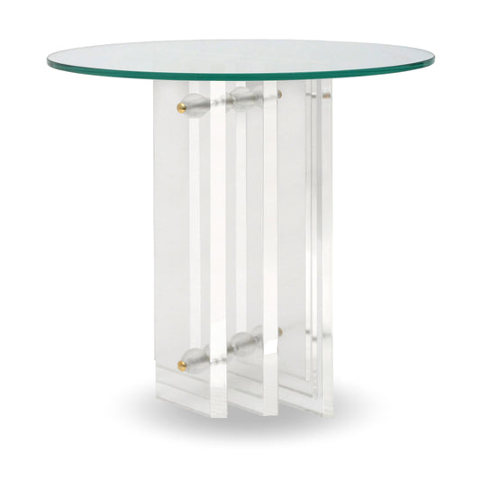 Lucite and Glass Side Table