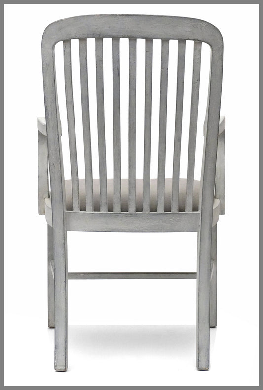 Pair of Gray Painted Wood Chairs