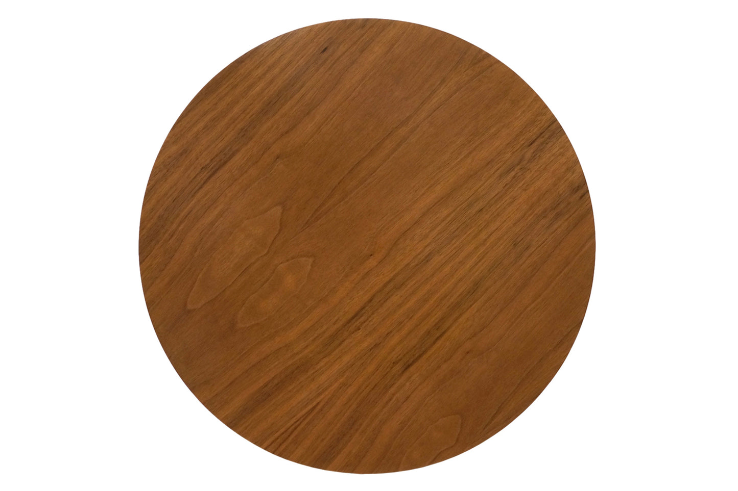 Circular Walnut Asymmetrical Table