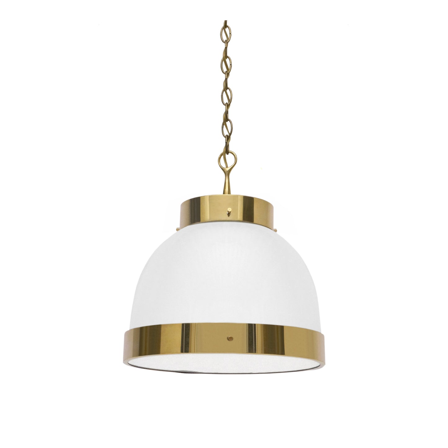 Glass and Brass Pendant Light