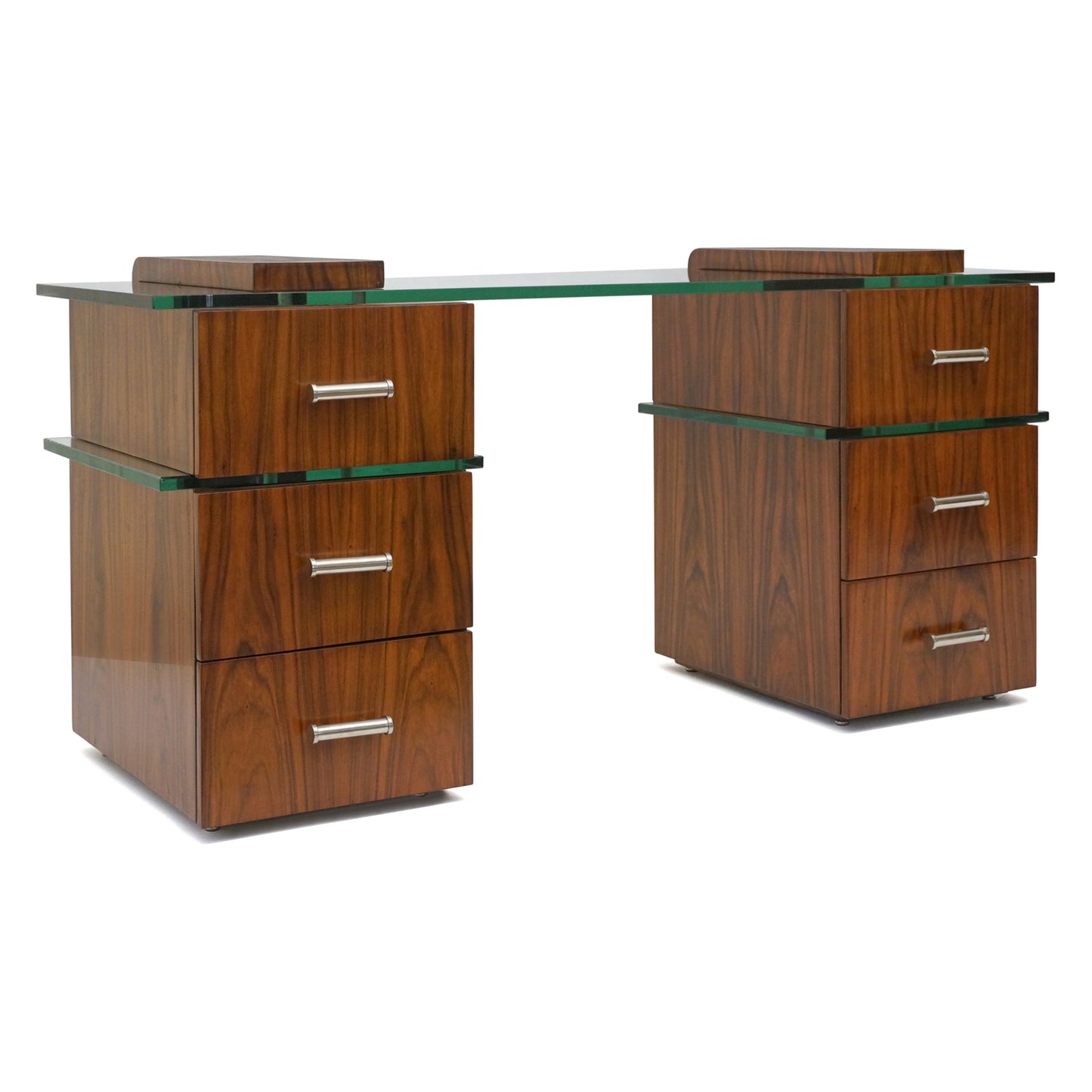 Rosewood and Glass Desk