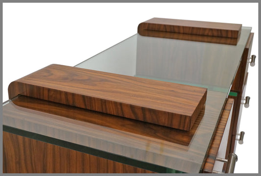 Rosewood and Glass Desk