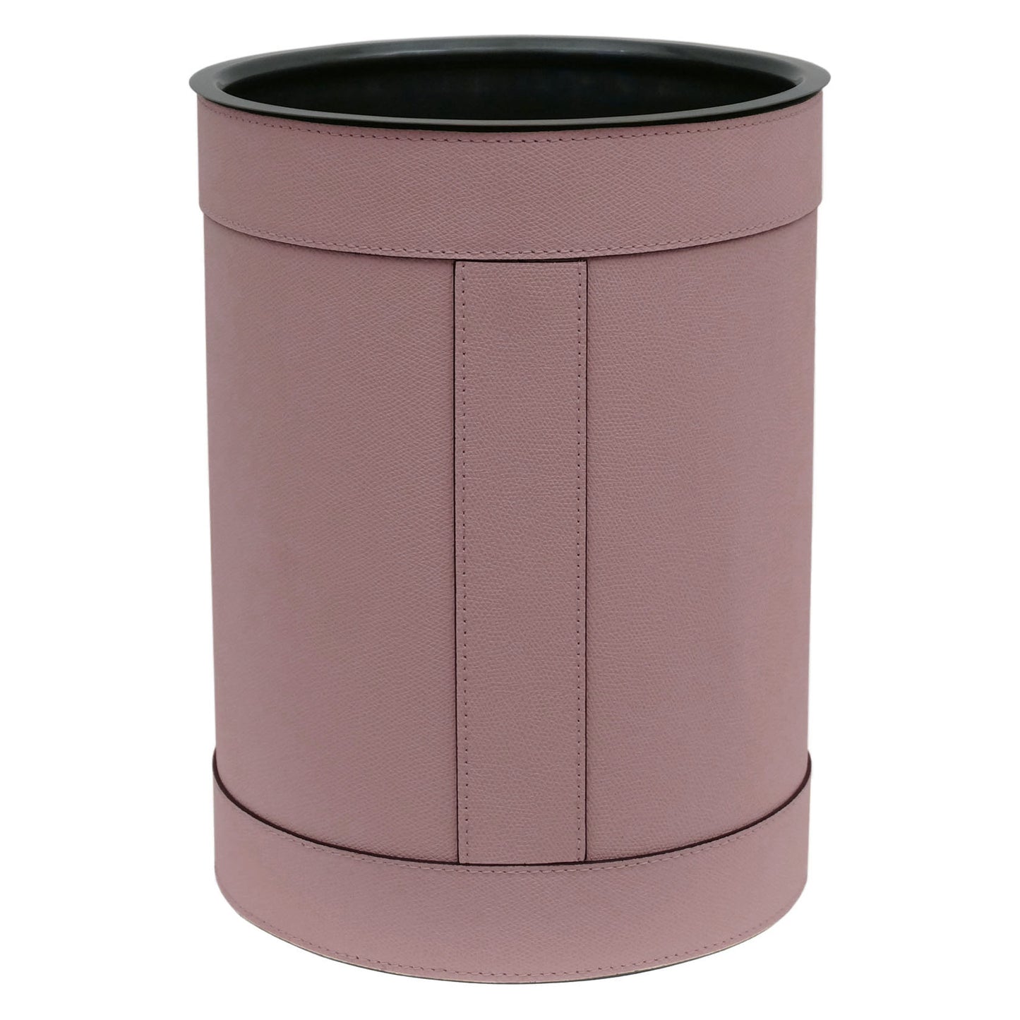 Italian Stitched Leather Waste Paper Basket