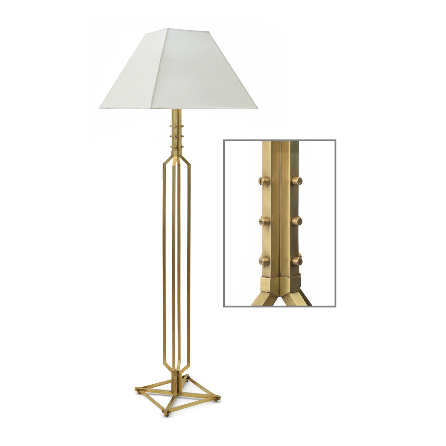 French Brass Standing Lamp