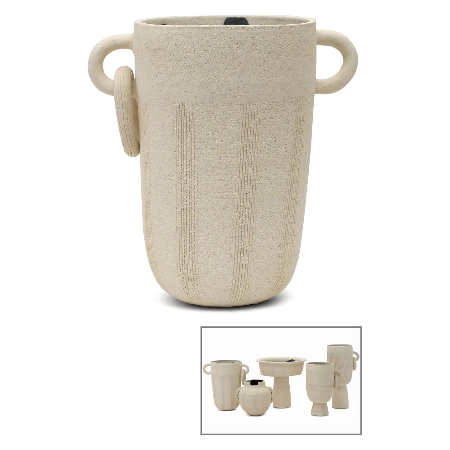 Incised Stoneware Vase