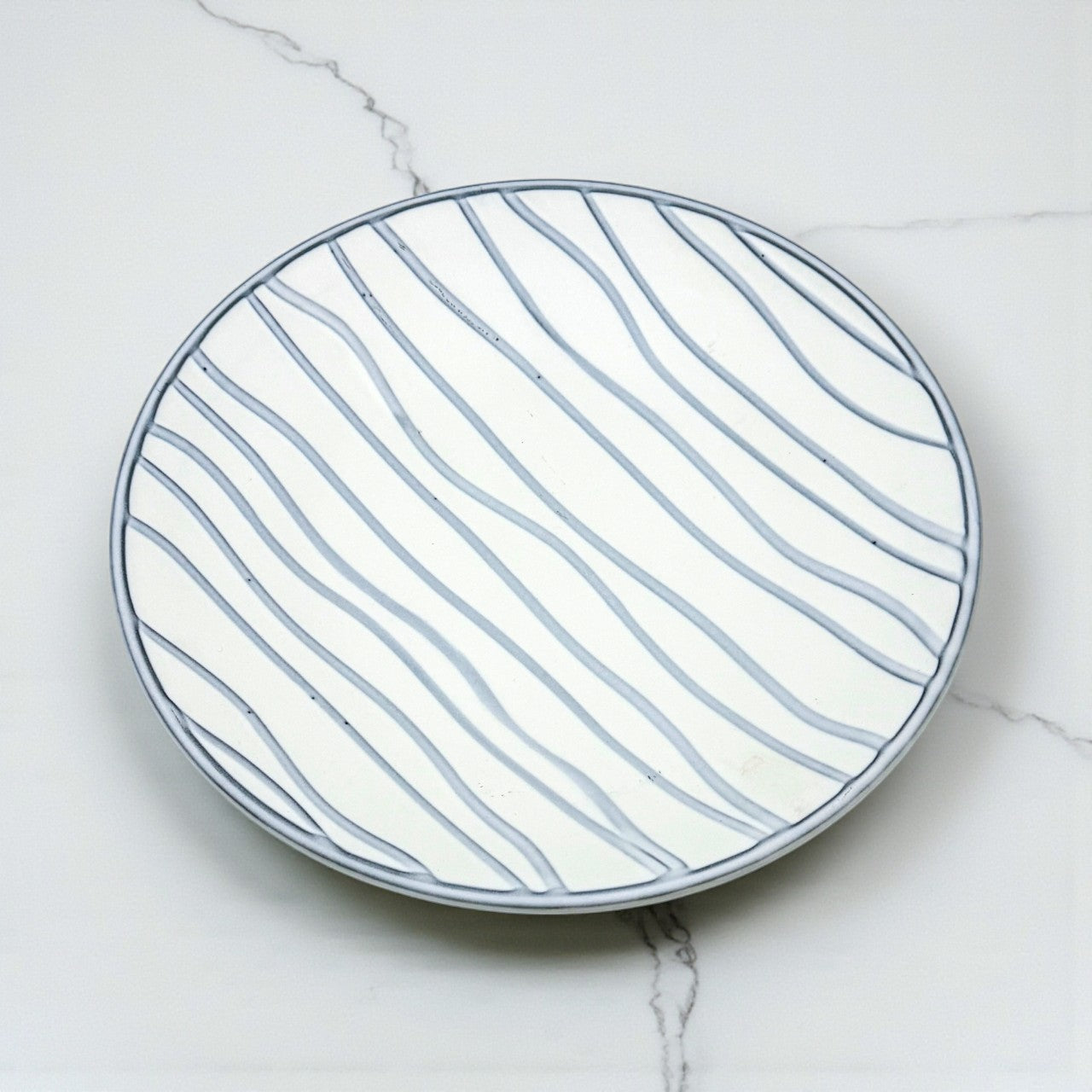 White and Blue Porcelain "Vine" Platter