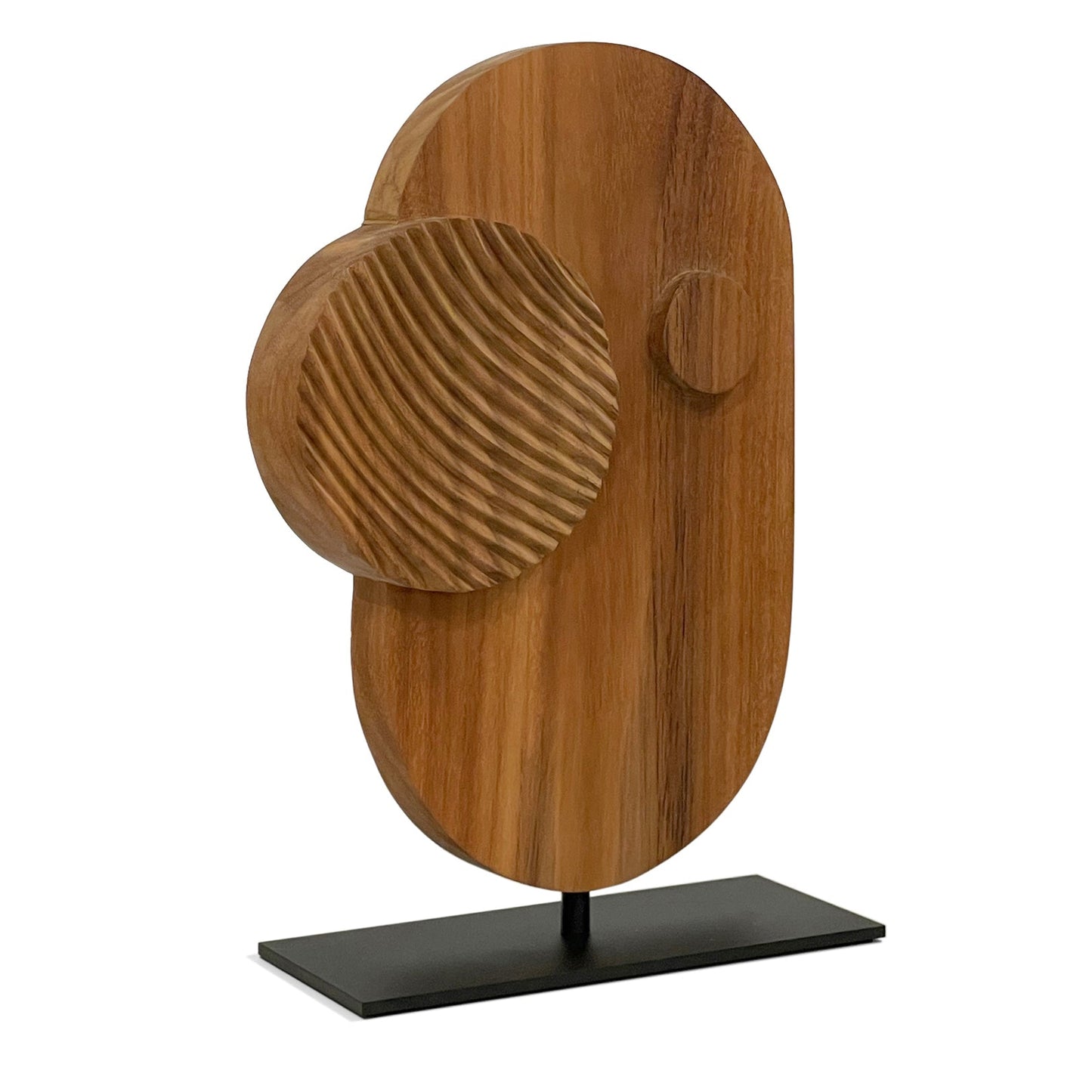Carved Wood Sculpture on Stand