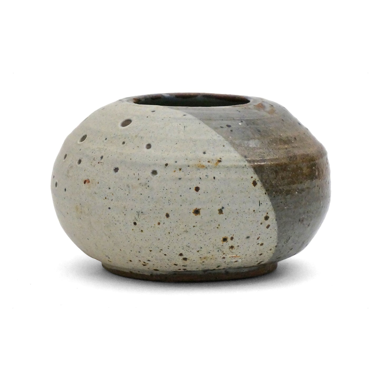 Two Tone Gray Stoneware Vase