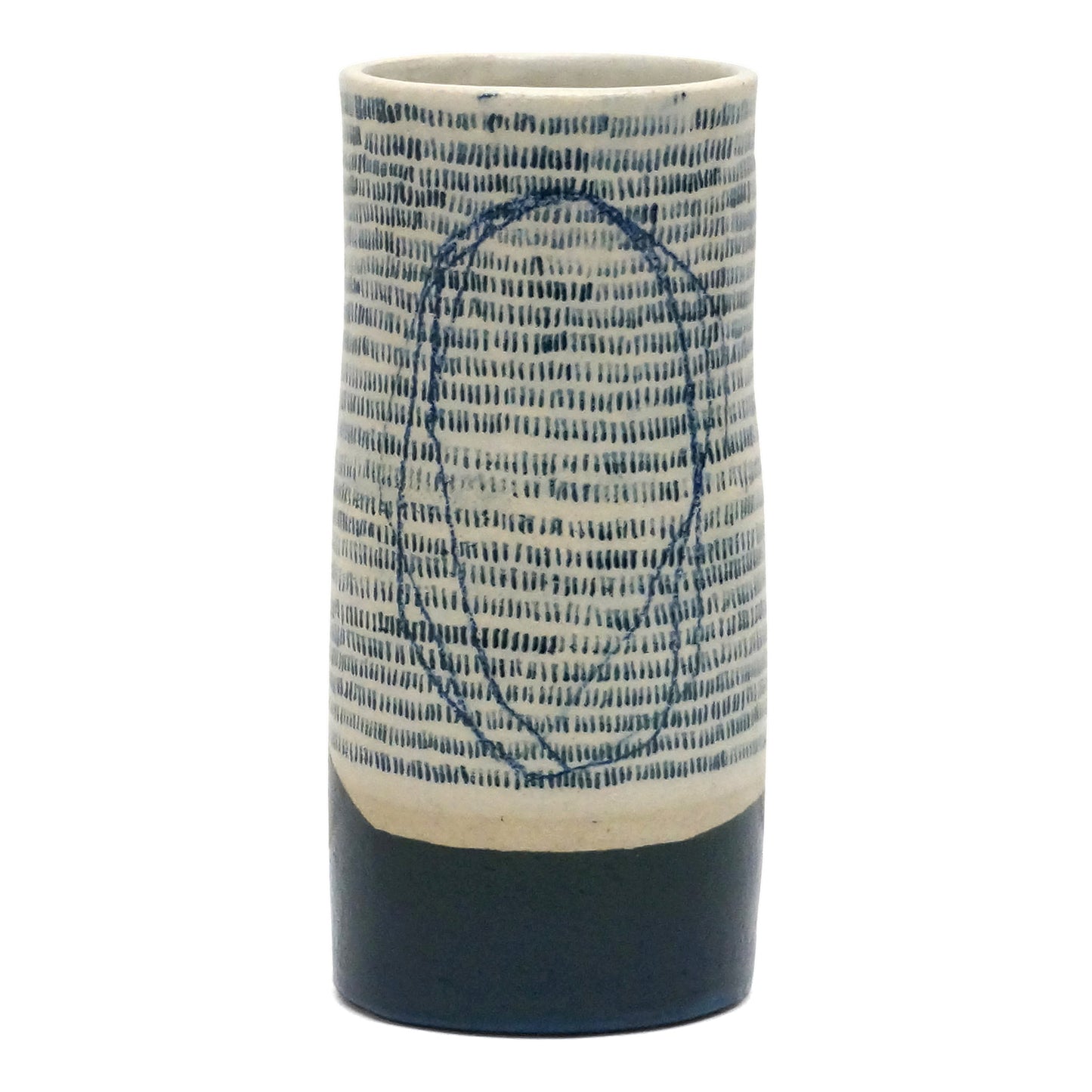 Stoneware Vase in Abstract Motif