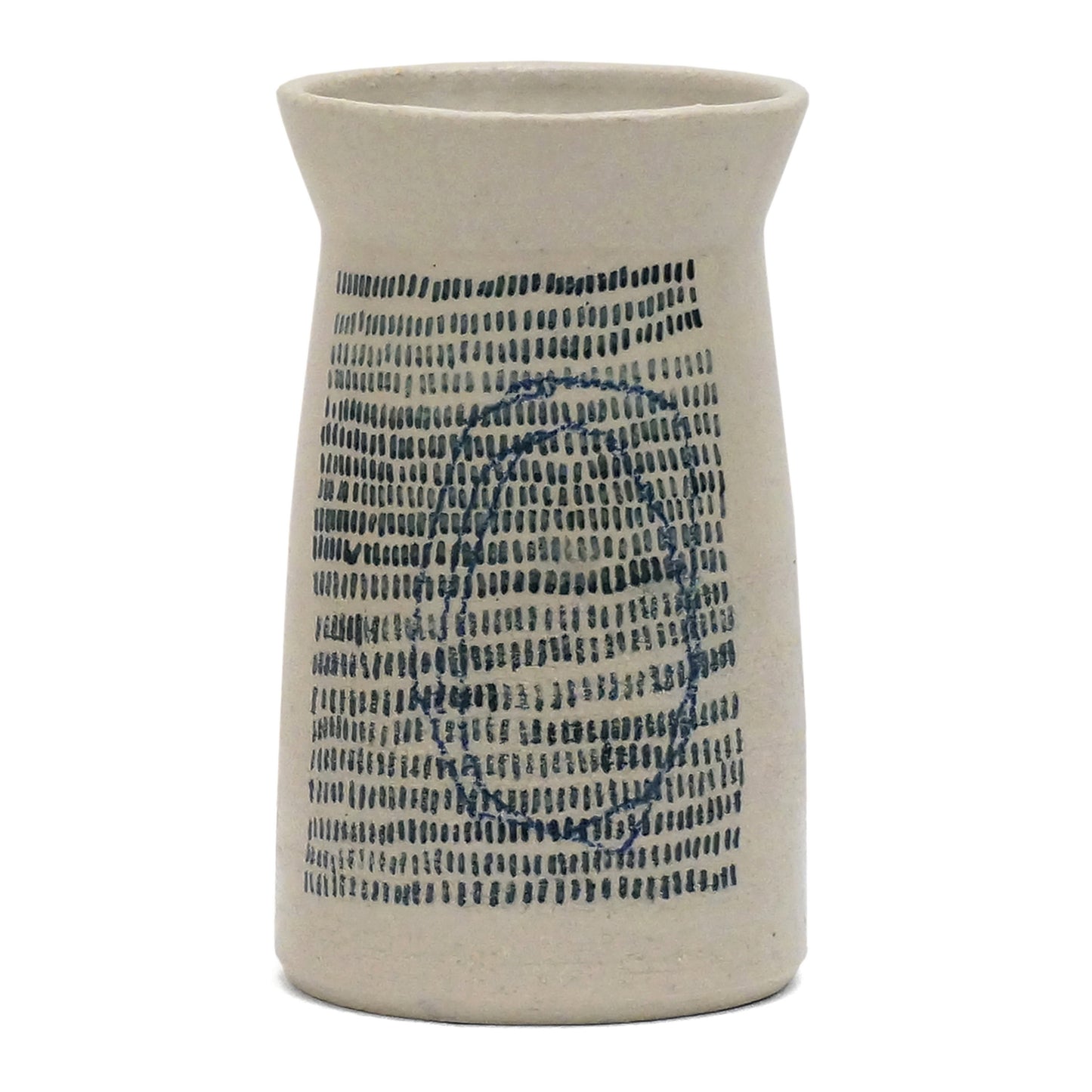 Stoneware Vase in Abstract Motif