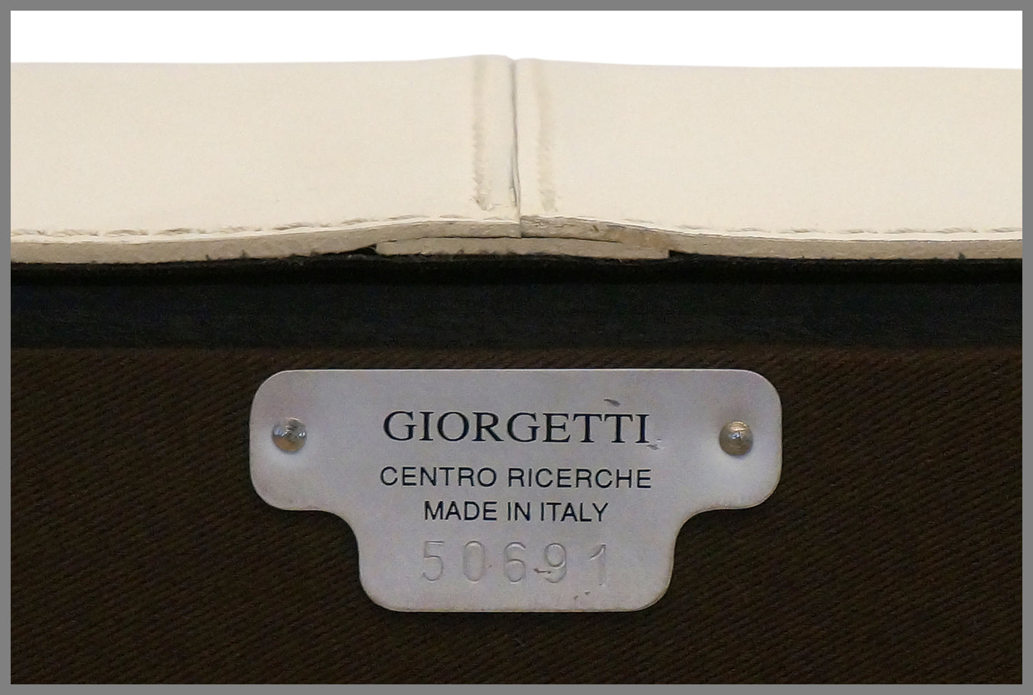 White Leather Side Chair by Umberto Asnago for Giorgetti