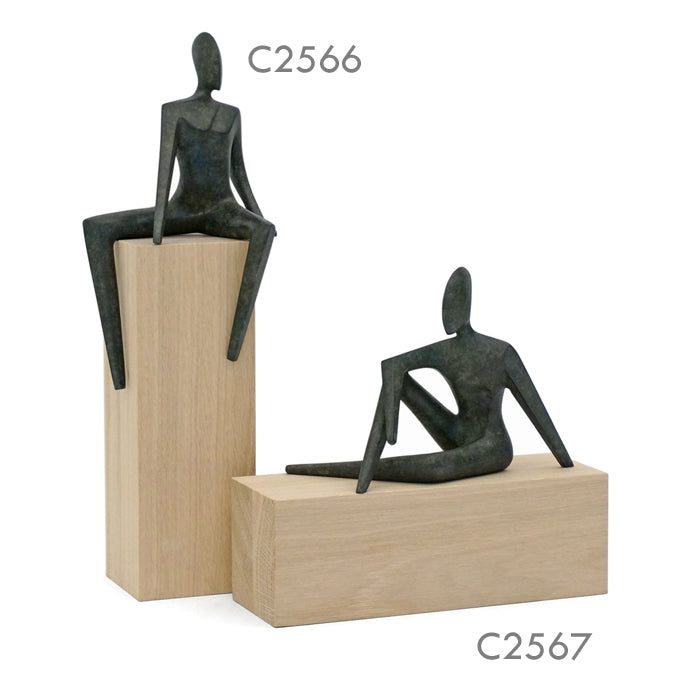 Bronze Seated Figural Sculpture