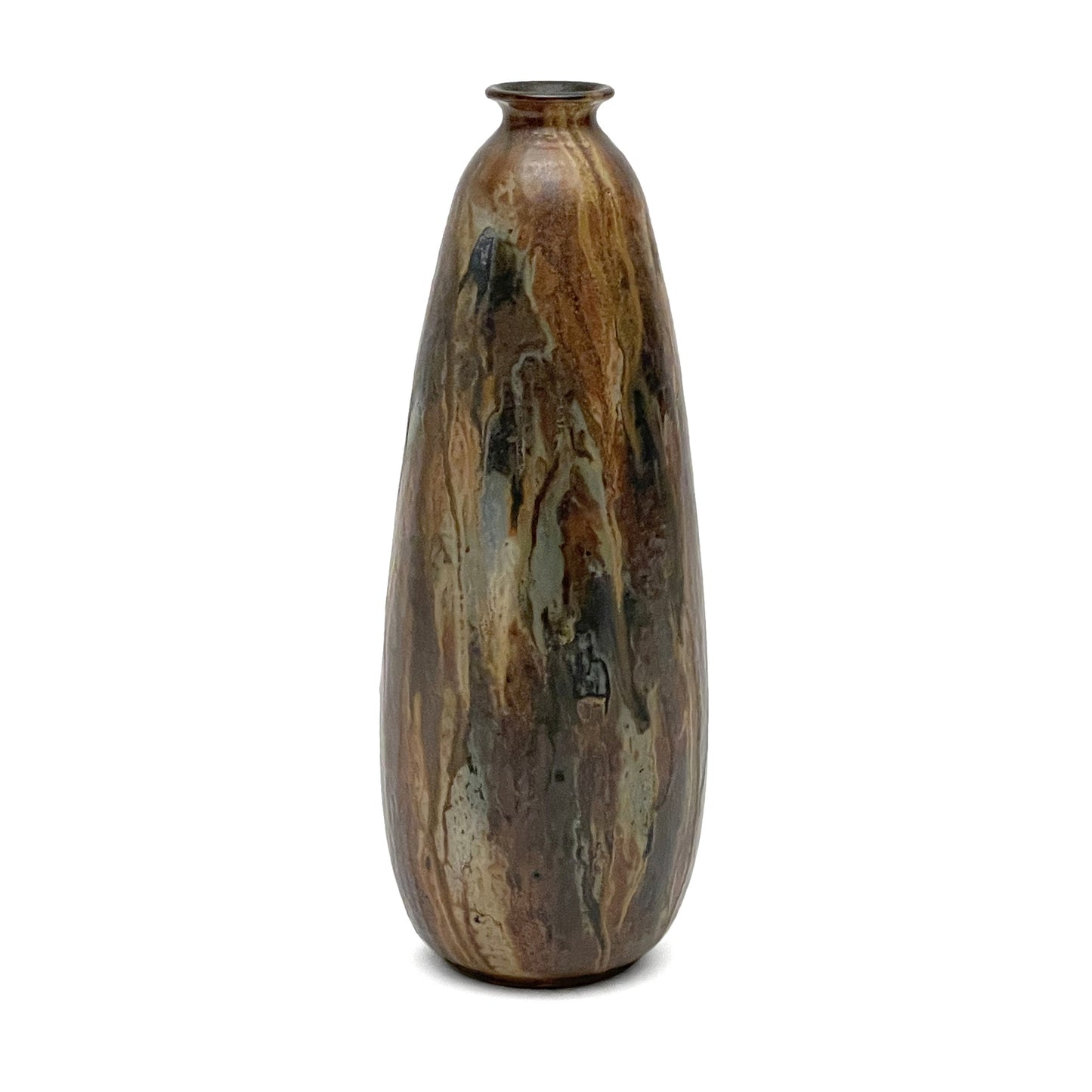 Tall Drip Glazed Vase