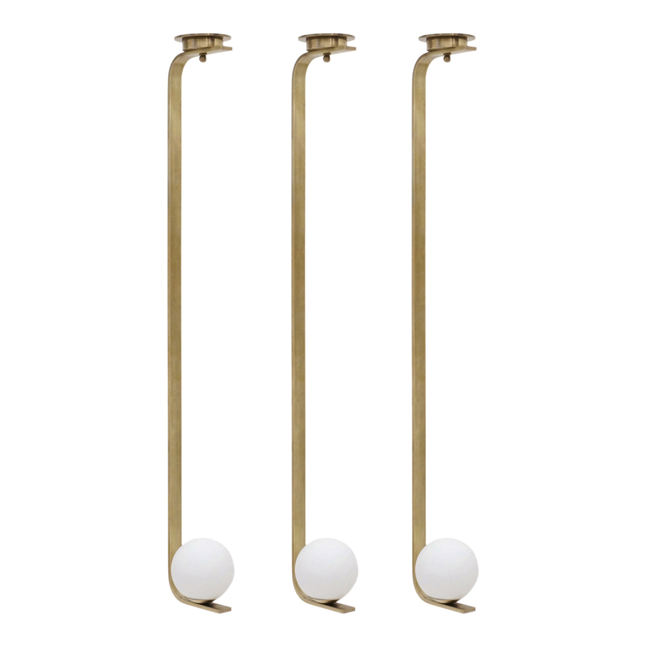 J Shaped Brass Ceiling Lights