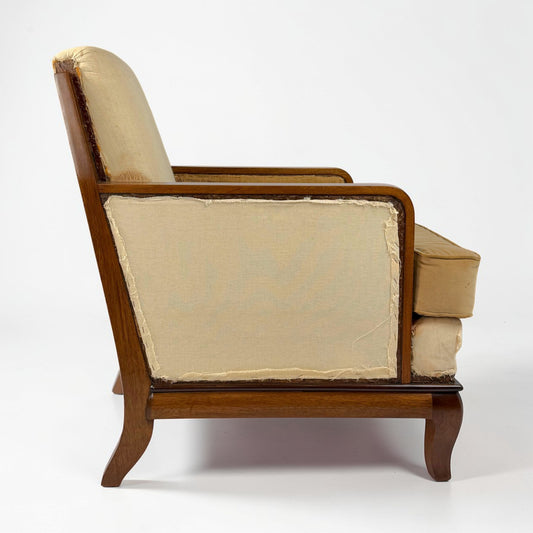 French Walnut Armchair, circa 1950